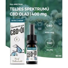 Vetrihemp CBD olaj 10 kg alatti állatoknak 4% 10 ml 400mg