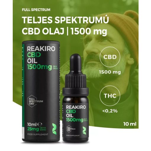 Reakiro CBD olaj 15% 1500 mg | Teljes Spektrumú