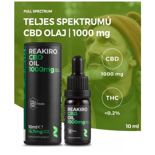 Reakiro CBD olaj 10% 1000 mg | Teljes Spektrumú