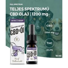   Vetrihemp CBD olaj 10 kg feletti állatoknak 12% 10 ml 1200mg