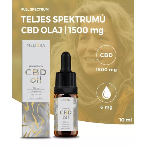 Meliora Teljes Spektrumú 15% CBD olaj 1500 mg