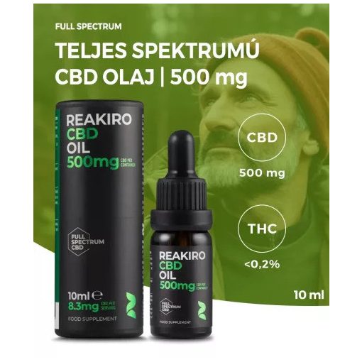 Reakiro CBD olaj 5% 500 mg | Teljes Spektrumú