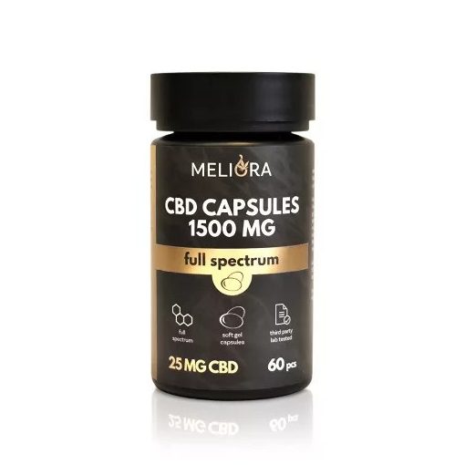 Meliora CBD kapszula 25 mg 60 db | 1500 mg